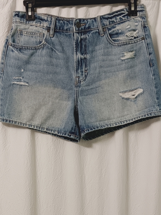 Hidden Pants - HIDDEN Light Wash Distressed High Rise Denim Shorts Size L